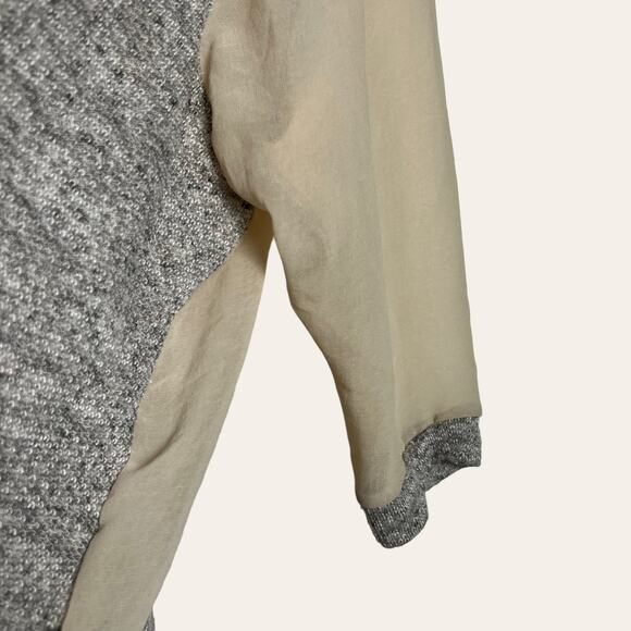 Urban Outfitters Silence + Noise Gray Cream Sheer Open Cardigan Sweater Size S - Picture 5 of 8
